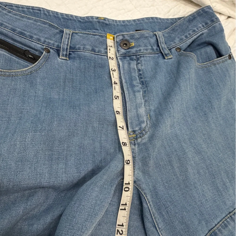 The North Face Urban Exploration Tech Denim pants in light blue wash men size 36